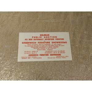 Vintage Auction Postcard, Greenwich Ohio, Furniture Store, La-z-boy Howard Leis